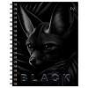 Тетрадь А5 48 листов в клетку на гребне, BG "Just Black", обложка мелованный картон, soft-touch ламинация, выборочный уф-лак, 60 г/м2