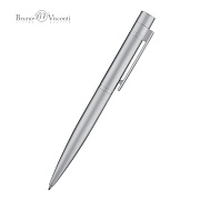 Ручка "VERONA" шарик. в футляре ДЕРЕВЯННОМ лак. 1.0 ММ, СИНЯЯ (корпус серебряный, футляр черный)