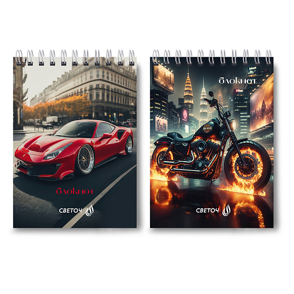 Блокнот А6 80 л. кл. на гребне "Новые дороги" 01203  "Светоч"