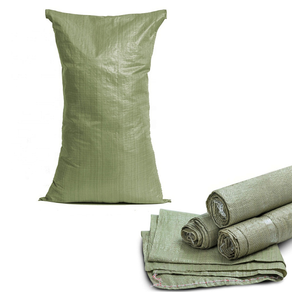 Мешок полипропиленовый, 55×95 см, на 50 кг, зелёный (упаковка 7 шт)