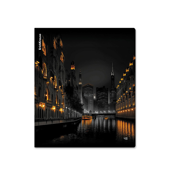 Тетрадь 48 листов в клетку "Urban Lights", глянцевая ламинация ErichKrause   _MIX-PACK