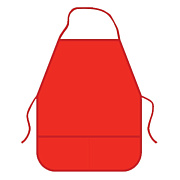 Фартук для труда 39*49 красный