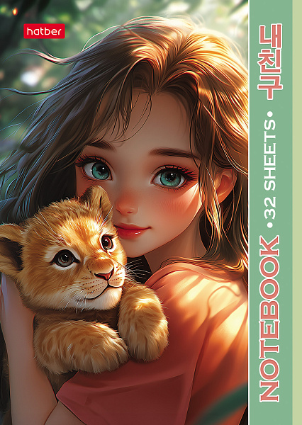 Блокнот А6 32 л. кл. "Милый друг" на скобе Обл. мел.бумага глянц. ламин. 8 дизайнов в блоке