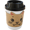 Точилка для карандашей "deVENTE. MooreCafe" 2 отверстия, пластмассовая с контейнером, каждая с индивидуальной маркировкой, с 4-мя разными кошачьими мордочками на капхолдере
