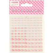 Стразы самоклеящиеся "deVENTE. Жемчуг" ассорти, карточка 9,5x10,5 см, в пластиковом пакете с блистерным подвесом