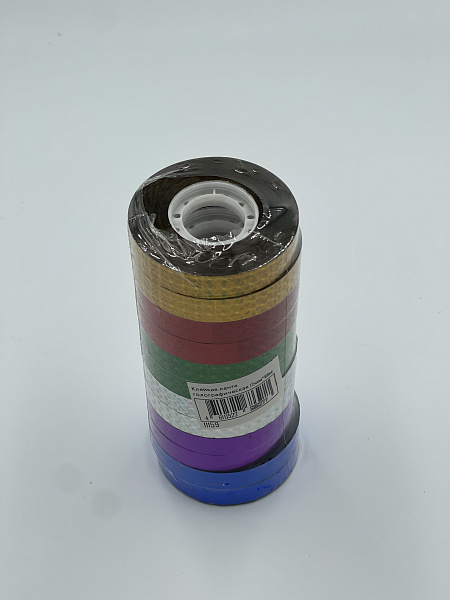 Клейкая лента голографическая 12мм*66м МИКС (спайка 12 штук) цена за 1 штуку 