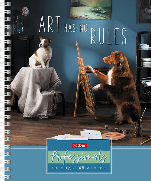 Тетрадь 48 л. А5, клетка на гребне "Профессионалы" 4 диз.в блоке 65г/кв.м 