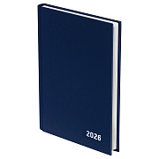 Ежедневник датированный 2026г А5, 168 листов, обложка бумвинил Синий
