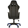 Кресло игровое Helmi HL-G02 "Grand Prix", экокожа, черная/синяя, 2 подушки