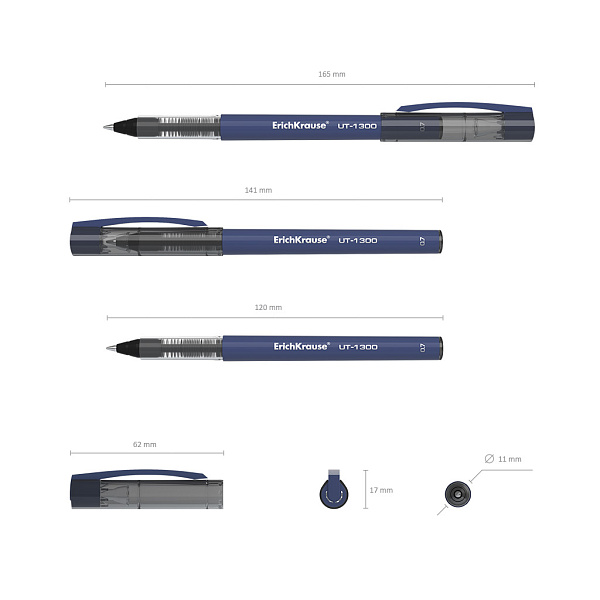 Ручка-роллер ErichKrause UT-1300 Stick Classic 0.7, СИНЯЯ (в коробке )