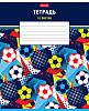 Тетрадь 18 листов в клетку "Для мальчиков" 65г/кв.м, скругленные углы, микс 5 видов