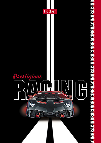 Блокнот А6 32 л. кл. "Престижные гонки" на скобе Обл. мел.бумага глянц. ламин. 8 дизайнов в блоке