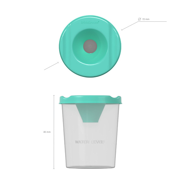 Стакан непроливайка ErichKrause® Pastel, мятная