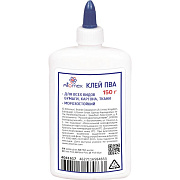 Клей ПВА 150 г, морозоустойчивый (5 циклов), с дозатором и съемным колпачком евро