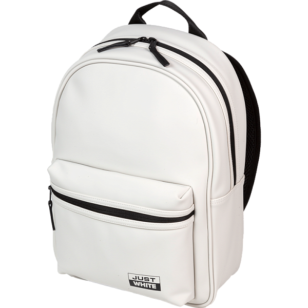 Рюкзак "deVENTE. JUST WHITE" 40x28x12 см (14 л) 700 г подростковый, искусственная кожа, противоугонная система анти-вор с антивандальной молнией, 1 отделение на антивандальной молнии с плотным карманом для ноутбука до 15 дюймов и книг и фиксатором на