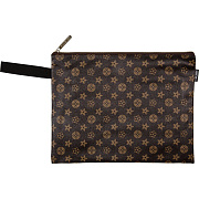 Папка для тетрадей А4 "deVENTE. Monogram" A4 на молнии сверху, искусственная кожа до -40C с антивандальной фактурой, с подкладом, коричневая