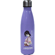 Бутылка-термос "deVENTE. Mentality" 500 мл, 26,3x7,6x7,6 см, 8-12 часов, нержавеющая сталь, с герметичной крышкой-пробкой, сиреневая