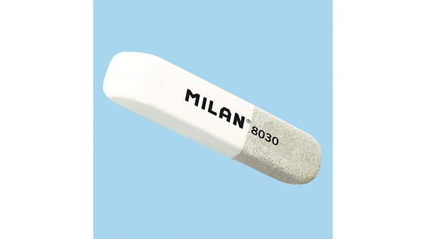 Ластик Milan "8030", скошенный, комбинированный, натуральный каучук, 60*14*7мм