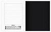 Тетрадь 48 листов в клетку "Черная" 60-65г/кв.м на скобе Обл. дизайн.картон запечатанный тит.лист скругл.углы