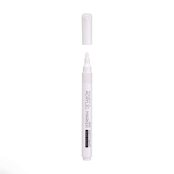 Набор маркеров акриловых "SKETCH&ART" 3 цв. ЗОЛОТОЙ, СЕРЕБРЯНЫЙ, БЕЛЫЙ