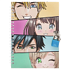 Блокнот 130х180 48л на гребне "Аниме", с замочком, вн. блок 70 г/м2 в линию, МИКС 4 вида
