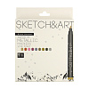 Набор скетч маркеров 10 цв. МЕТАЛЛИК "SKETCH&ART"