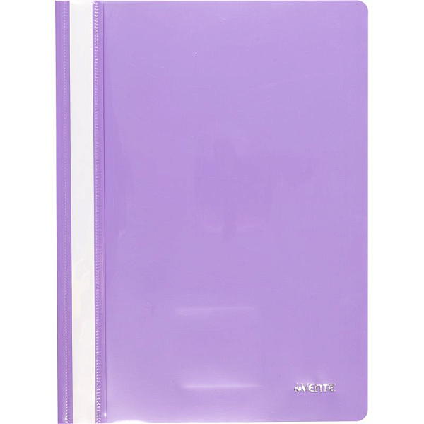 Скоросшиватель А4 "deVENTE. Pastel" с прозрачным верхним листом, 120/180 мкм, пастельная сиреневая, индивидуальная маркировка