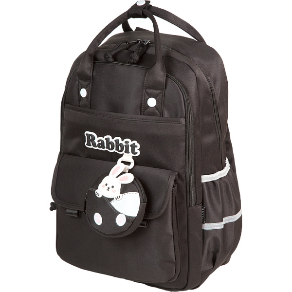 Рюкзак "deVENTE. Rabbit" подростковый 39x27x17 см (15 л) вес 500 г, высококачественный нейлон, двойные ручки, уплотненная спинка и уплотненные лямки, 2 отд. на молнии, 1 передний карман на молнии, 1 передний карман на липучке, кошелек на молнии, внут