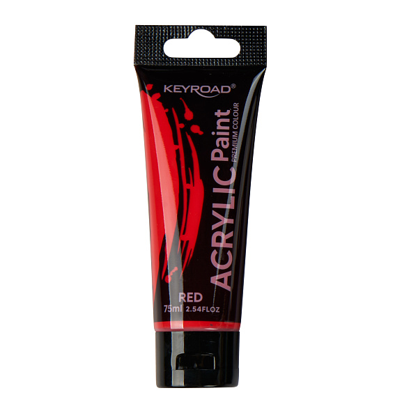 Акрил 75 мл туба KEYROAD художественный красный