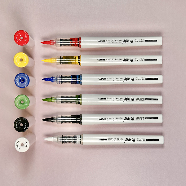 Набор маркеров-кистей акриловых "SKETCH&ART" 24 ЦВ., УВЕЛИЧЕННЫЙ ОБЪЕМ