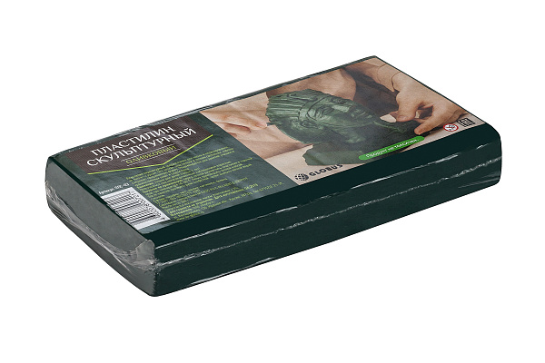 Пластилин скульптурный 500 г. "Глобус" оливковый 