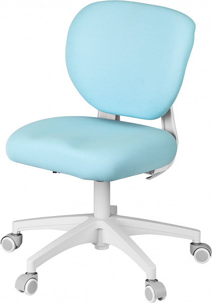 Кресло детское Cactus CS-CHR-3594BL голубой крестов. пластик белый