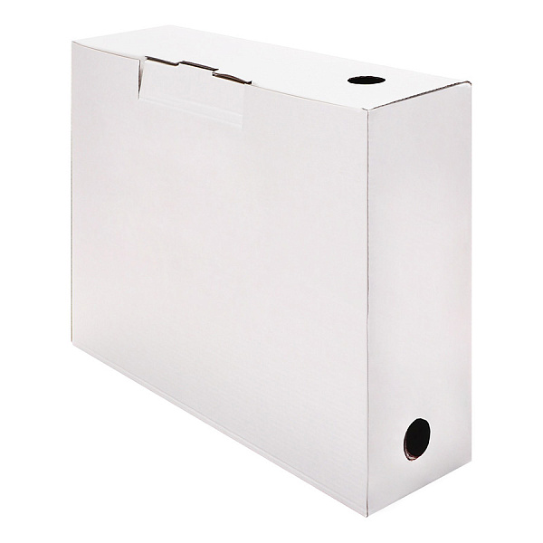 Короб архивный с клапаном А4, 150 мм, микрогофрокартон, до 1400 листов, белый, 250x150x315 мм