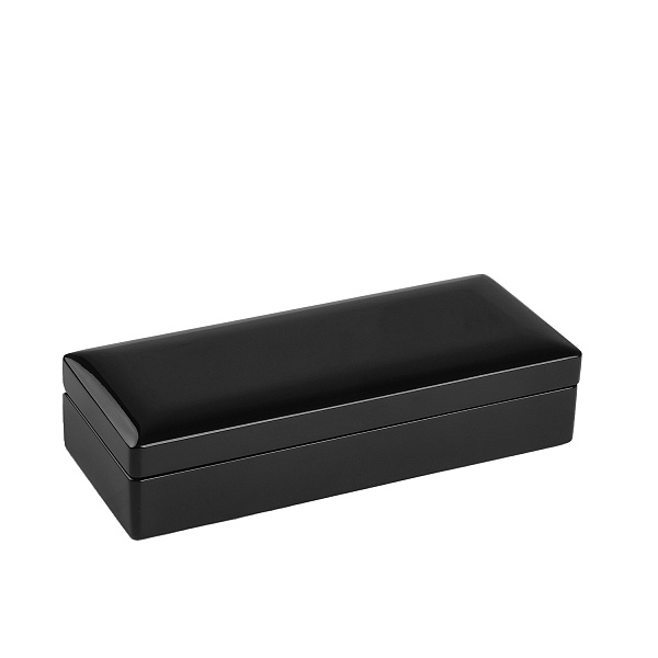 Ручка "VERONA" шарик. в футляре ДЕРЕВЯННОМ лак. 1.0 ММ, СИНЯЯ (корпус серебряный, футляр черный)