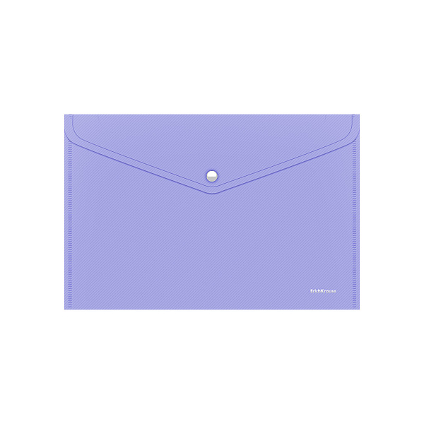 Папка-конверт на кнопке пластиковая ErichKrause® Diagonal Pastel, A4, непрозрачный, ассорти (в пакете по 24 шт.)