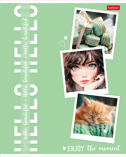 Тетрадь 48 л. кл. "Прекрасные мгновения" ламинация Soft-touch 5 диз.в блоке скругл.углы