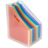 Лоток вертикальный 13-ю отд. "deVENTE. Stripe" A4 (32,5x25,8x3 см) 700 мкм, с резинкой, фактура гладкая матовая, отделения 180 мкм, индивидуальная маркировка, прозрачный с цветными разделителями