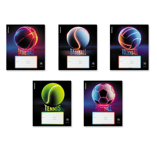 Тетрадь 18 листов в клетку ErichKrause Win Zone, (в плёнке по )_MIX-PACK