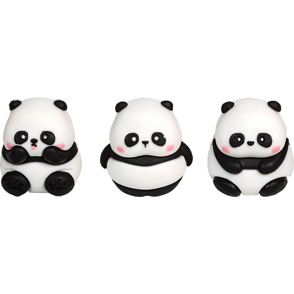 Ластик "deVENTE. Sweet Panda" синтетический каучук, 30x30x35 мм, индивидуальная маркировка, в картонном дисплее, ассорти 3 дизайна
