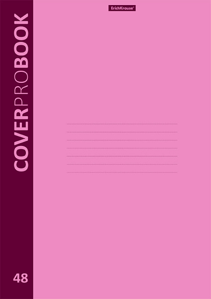 Тетрадь А4 48 л. кл. Пластиковая обложка ErichKrause CoverProBook Neon matt, розовый