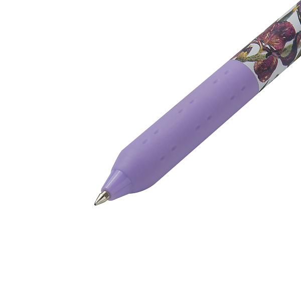 Ручка шариковая автомат. 0,5 мм "FLORA.BLOOM FLOWERS" СИНЯЯ