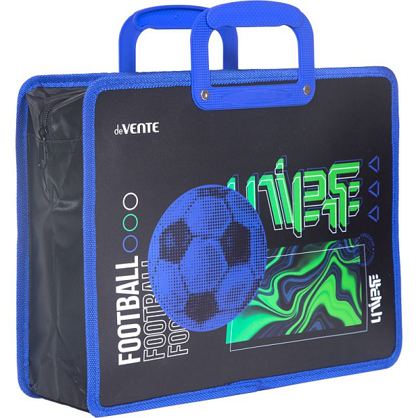 Папка для тетрадей, ИЗО и технологии 3D "deVENTE. Football Universe" A4 с ручками, с расширением 10 см
