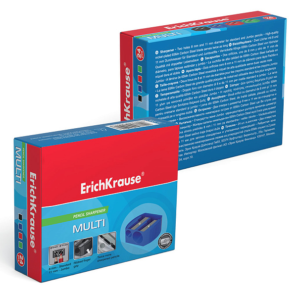 Точилка 2 отв. ErichKrause MULTI пластиковая 