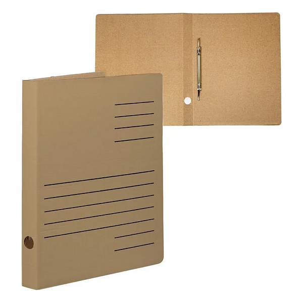 Скоросшиватель А4, INDEX, микрогофрокартон, бурый, до 300 листов, ширина корешка 30 мм