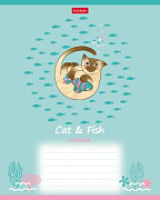 Тетрадь 18 листов в линию "Catbook", скругленные углы, микс 5 вид