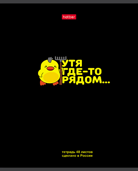 Тетрадь 48 л. кл. "УтяКря" 65г/кв.м выб лак 5 диз.в блоке скругл.углы
