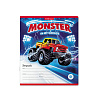 Тетрадь 18 листов в клетку "Monster Car" ErichKrause (в плёнке по 10 шт.)