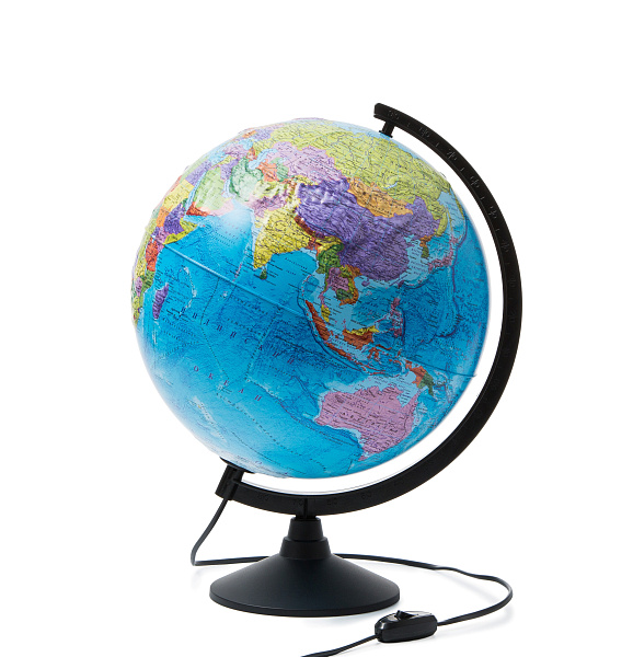 Глобус Политический Рельефный с подсветкой 320 мм. Классик