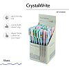 Ручка шариковая 0,38 мм "CrystalWrite.Zefir" СИНЯЯ (3 цвета корпуса) 