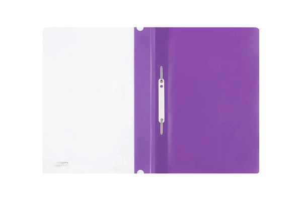 Скоросшиватель А4 с верх. прозр. листом, 140/180 мкм, фиолетовый, Стамм